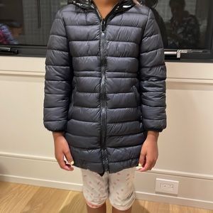 Black puffer jacket. Girls.